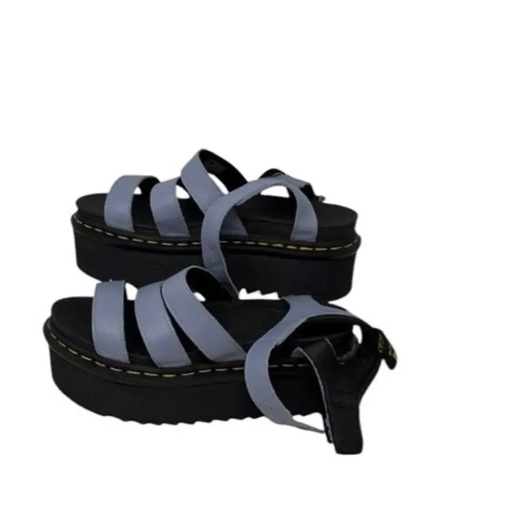 Dr. Martens Blaire Pisa Quad Platform Sandals Blue Women’s 9 EU 41